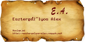 Esztergályos Alex névjegykártya