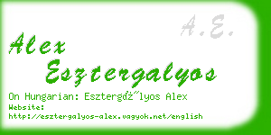 alex esztergalyos business card